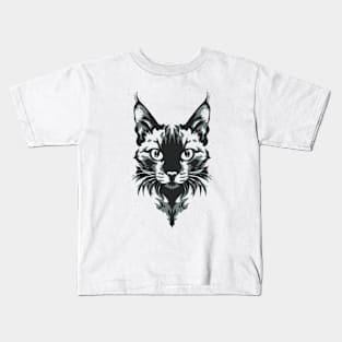 Cute Cat Illusion Design, Funny Cat Lover Gift Idea Kids T-Shirt